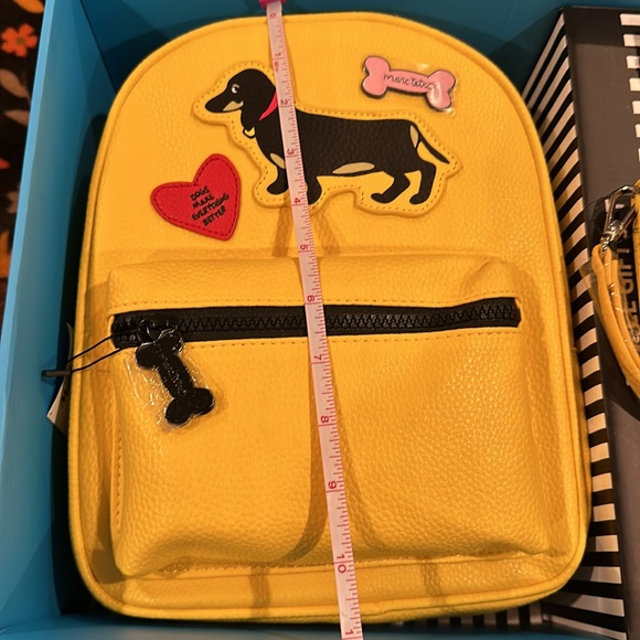 Marc Tetro 3 Piece Set Yellow Mini Backpack Wallet Cardholder With Gift Box - Picture 9 of 9